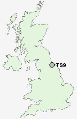 TS9 Postcode map