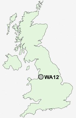 WA12 Postcode map