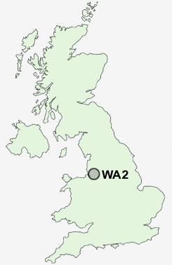WA2 Postcode map