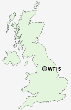 WF15 Postcode map