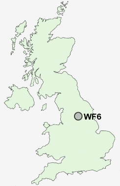 WF6 Postcode map
