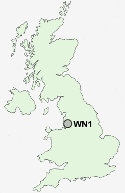 WN1 Postcode map