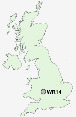 WR14 Postcode map