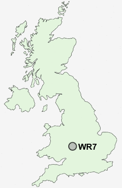 WR7 Postcode map