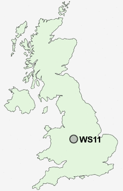 WS11 Postcode map