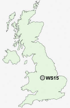 WS15 Postcode map