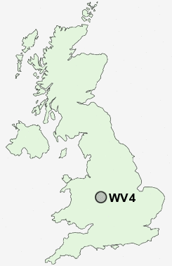 WV4 Postcode map