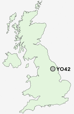 YO42 Postcode map