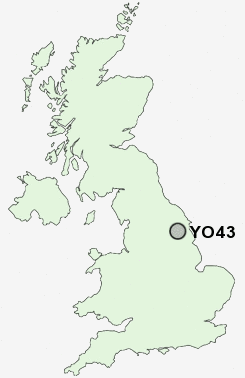 YO43 Postcode map