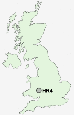 HR4 Postcode map