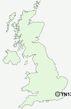 TN13 Postcode map